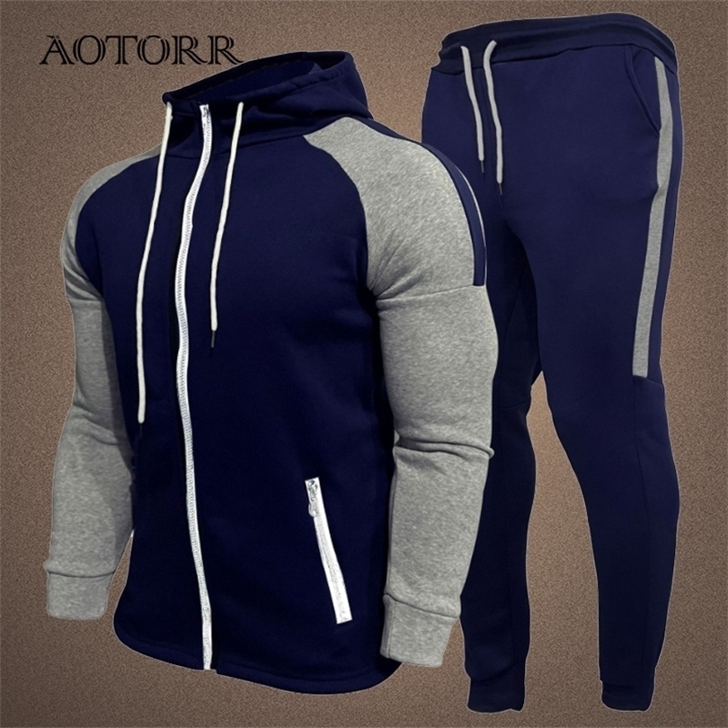 

Patchwork Mens Set Spring Autumn Hip Hop Casual Jacket Sweatpants 2 Piece Sets Men Streetwear Fitness Male Tracksuit 220815, Nctz147 grey