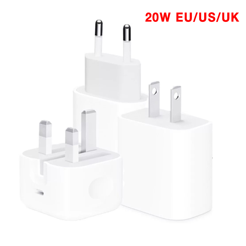 

20W PD Charger for iPhone 14 13 12 Pro XS Max XR 8 Fast Charging USB Type C Wall Adapter Qucik Charge US/EU/UK 3A Compatible with Samsung Xiaomi Huawei
