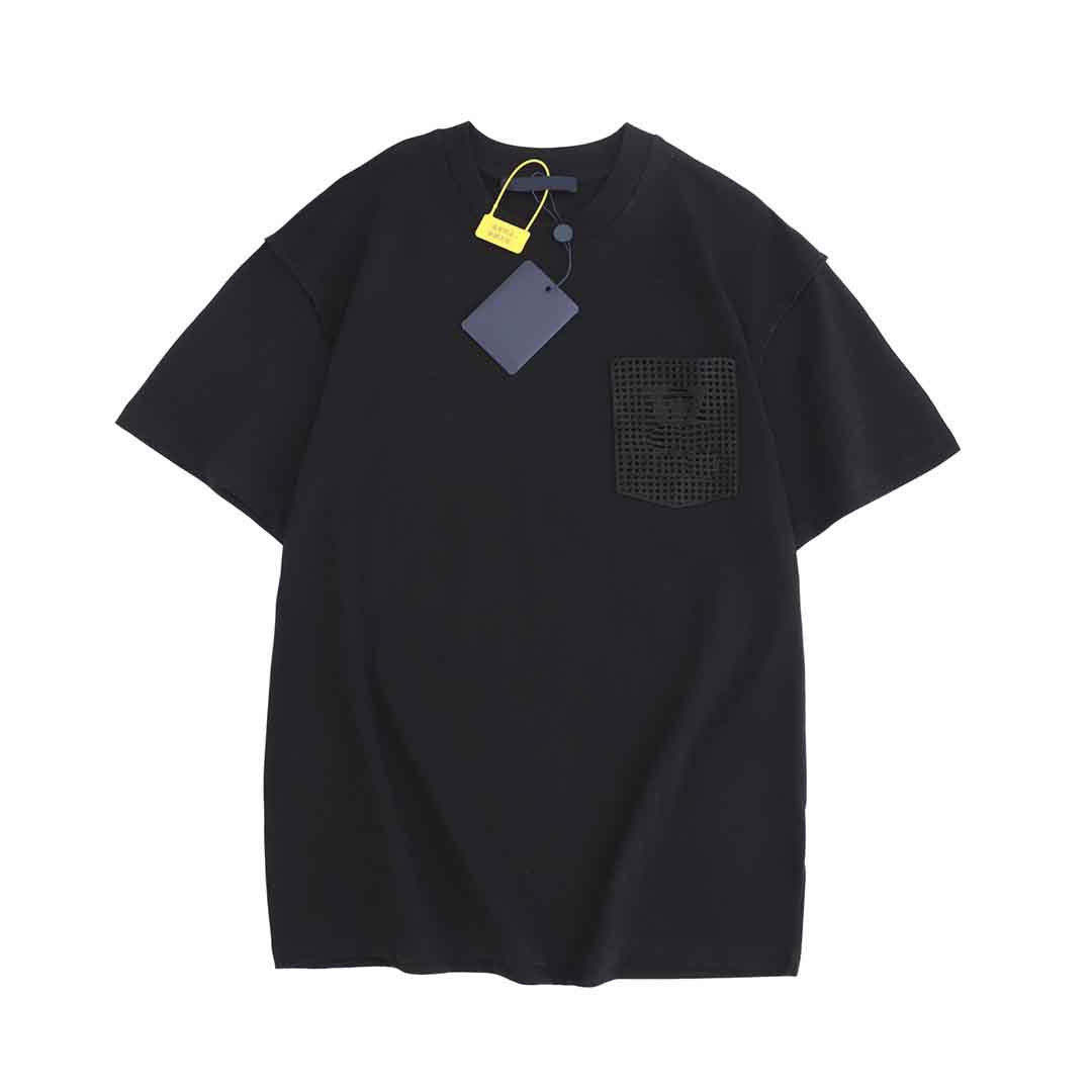

Men's T-Shirts Round neck embroidered and printed polar style summer wear with street pure cotton 3dq3