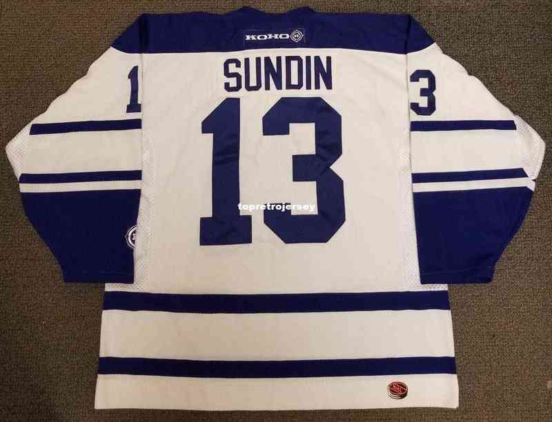 

Wholesale Custom Mats Sundin Vintage Koho Cheap Hockey Jersey White 99 Patch Mens Retro Jerseys