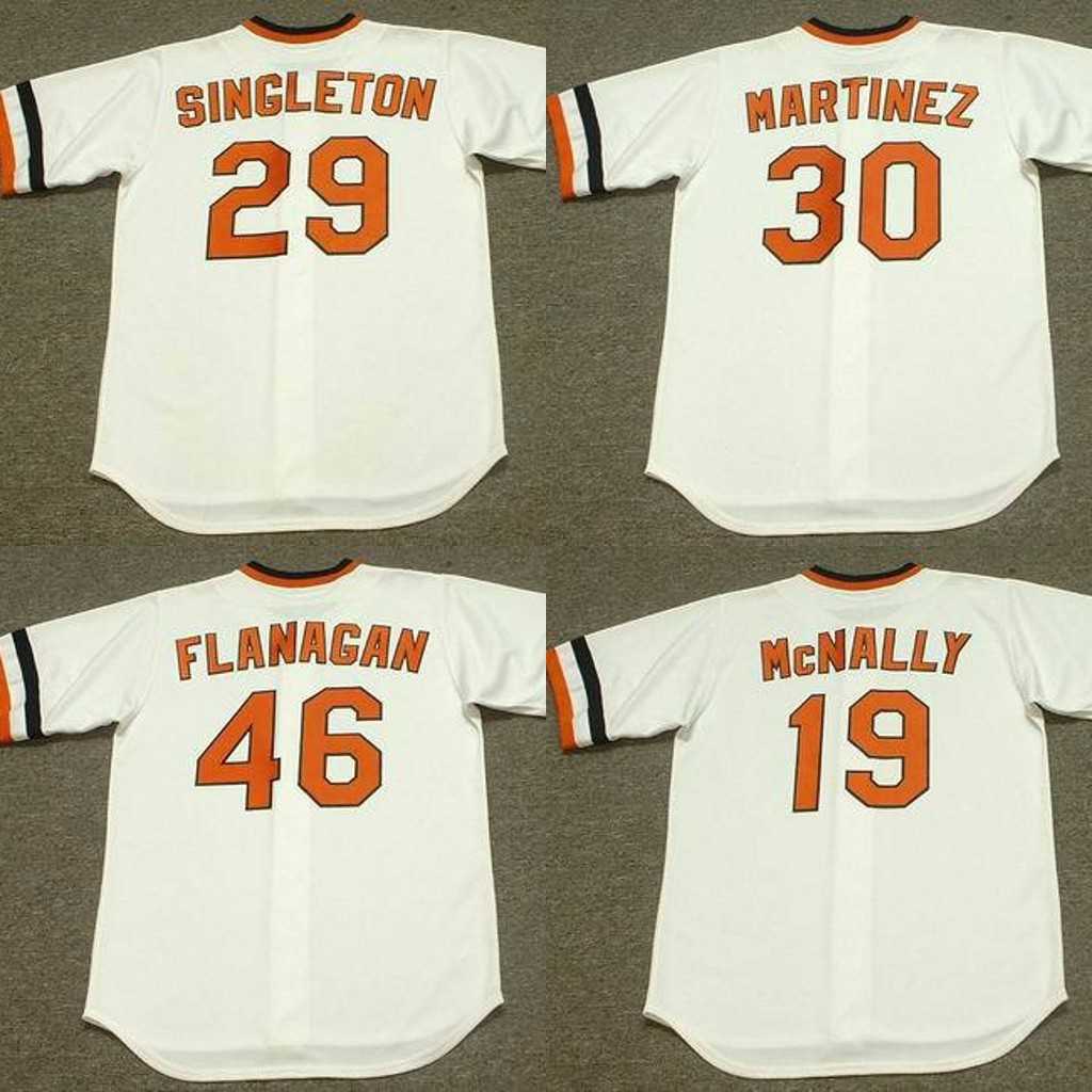 

men youth women 30 DENNIS MARTINEZ 29 KEN SINGLETON 46 MIKE FLANAGAN 19 DAVE McNALLY 1983 Baseball Jersey