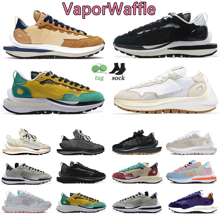 

VaporWaffle Running Shoes Mens Sneakers Black White Nylon Light Grey Dark Iris Royal Fuchsia Sesame Tour Yellow Villain Red Oreo Men Women Trainers Sports Sneakers, Color#1