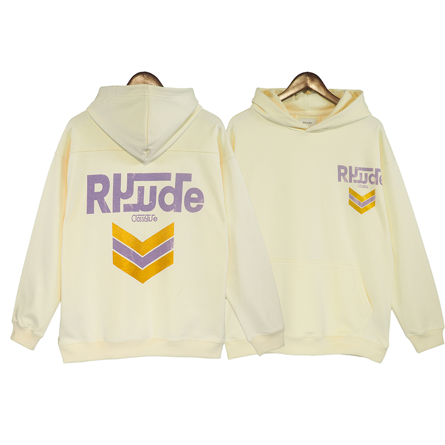 Beige Sweatshirts Hoodies High Quality Letters Printed Streetwear Hip Hop Fleece casual Women Loose Fit Designer Hoodie Real Pics