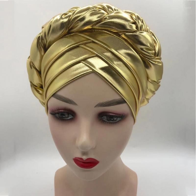 

Ethnic Clothing African Braid Turbans For Women Auto Gele Headties Nigerian Female Turban Caps Cross Ready To Wear Head Wraps BonnetEthnic
