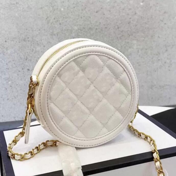 

TZ Women's Genuine Leather Cosmetic Box Bags Mini Zipper Plain Color Classic Handbag Gold-Tone Metal Chains Shoulder Crossbody Designer Bags Handbags 19CM, Shipping