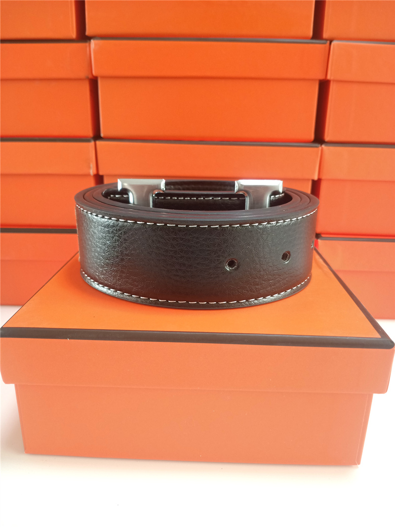 

Fashion Men Belt Designer Luxury Business Smooth Buckle Mens Belts For Belt With Box, Gold