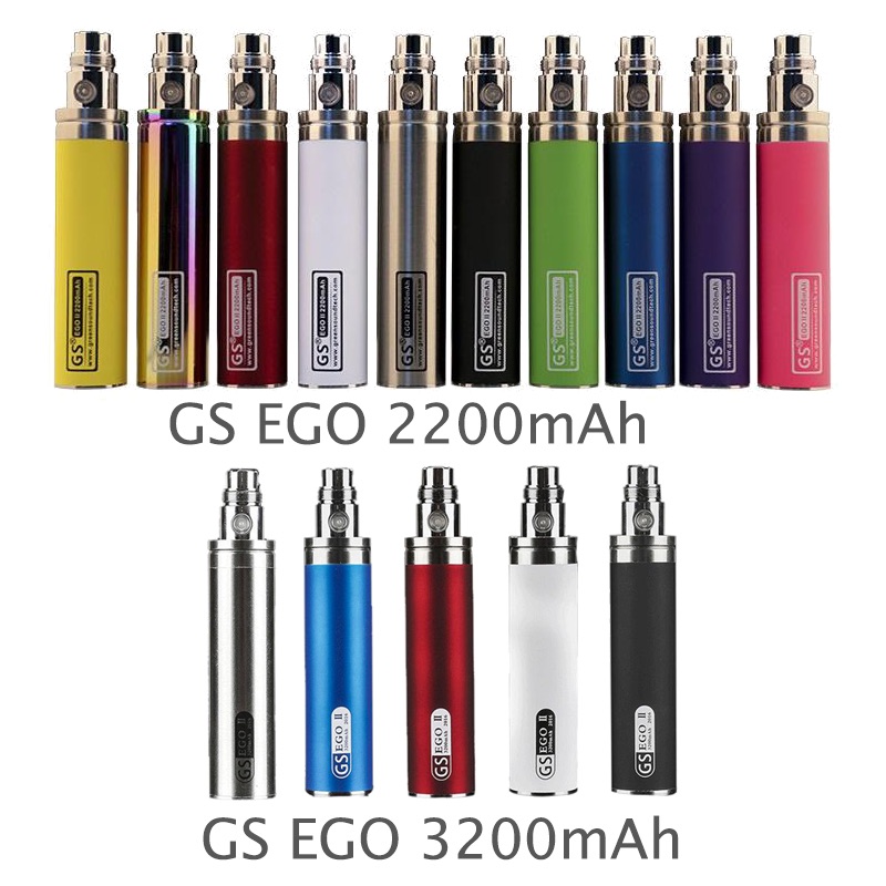 

Original GS Ego II 2200mAh & Ego III 3200mAh Battery E Cigarette evod Kgo Vision Battery for Vape 510 Thread T3S MT3 Atomizers Tank Pen Kit