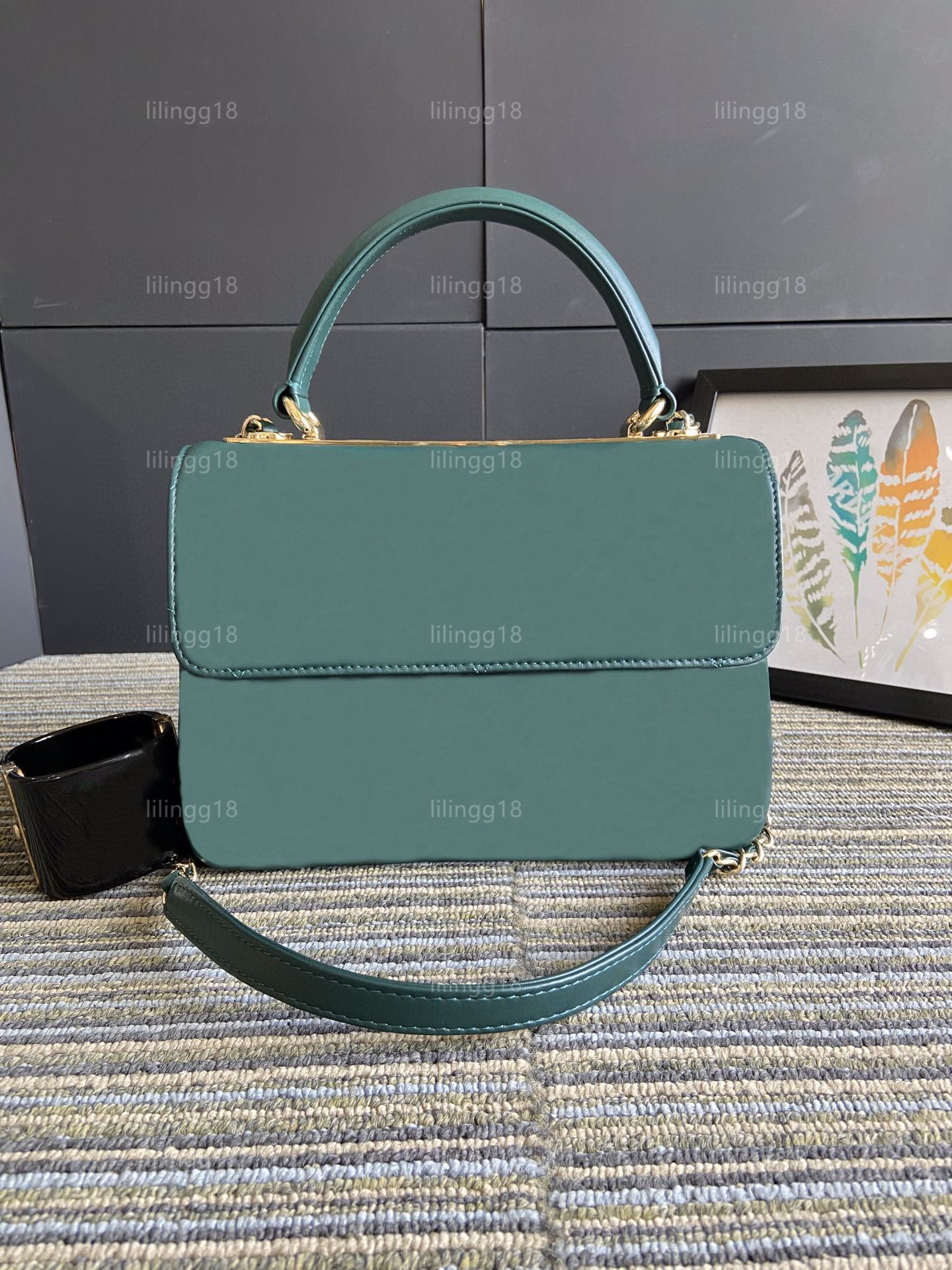 

5A bags set high qulity Designer embossing womens handbags MULTI POCHETTE ACCESSORIES crossbody handbag shoulder bags, Black silver buckle 6 grid