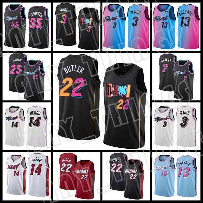 

Jimmy 22 Butler Bam 13 Ado Dwyane 3 Wade Basketball Miamis Jersey Kyle Tyler 14 Herro 7 Lowry 55 Robinson Kendrick 25 Nunn Heats Men city