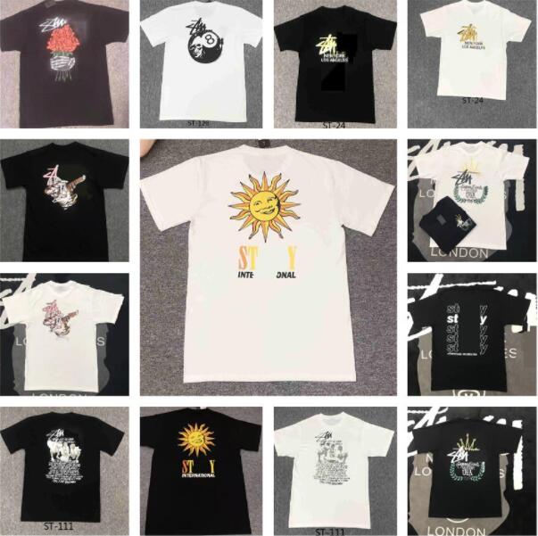 Designer Luxury Summer Stusy Classic Lettre imprimé T-shirt Fashion Stusi Mens and Womens Couple Loose Short à manches courtes différents styles
