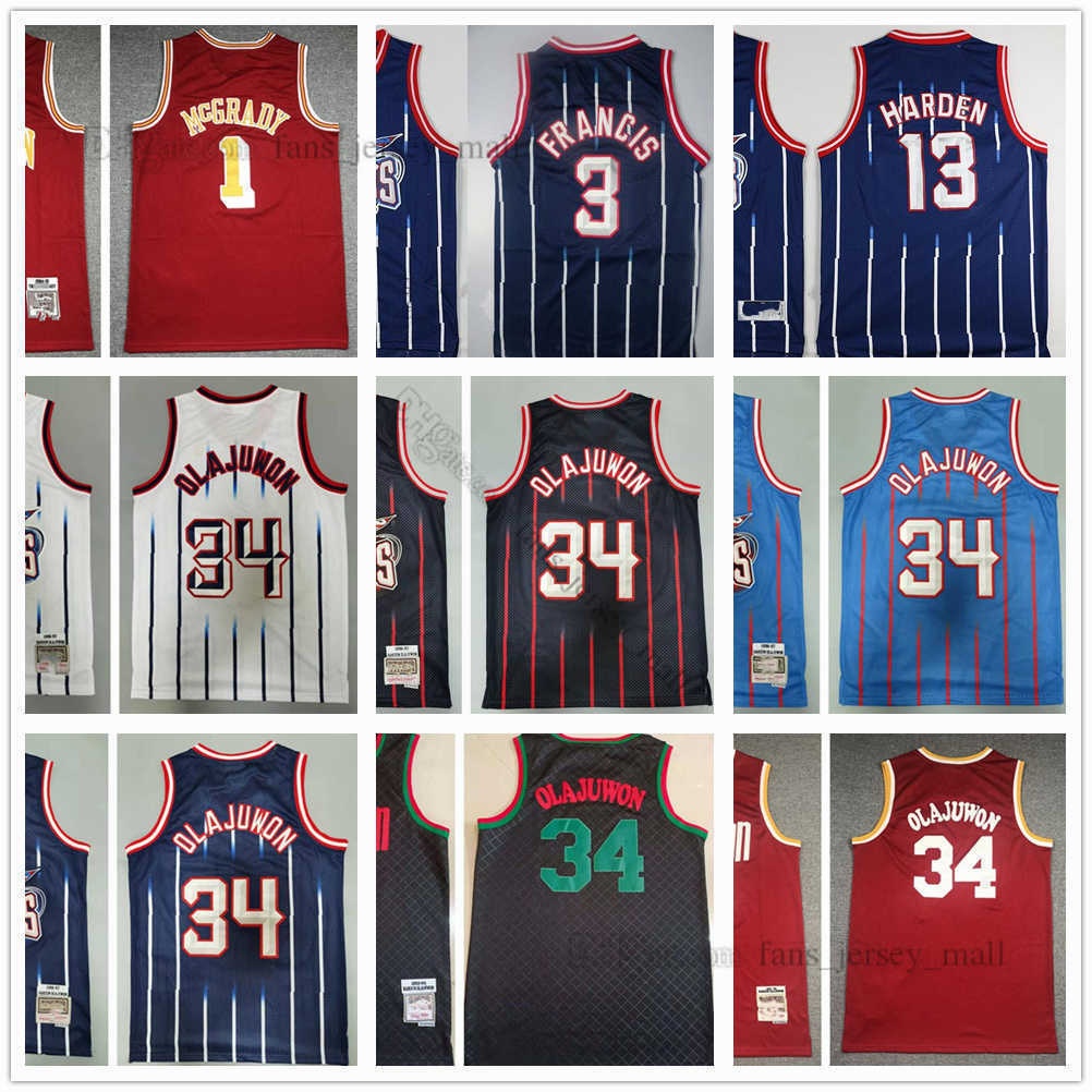 

Youth Kids Men Basketball Jerseys 34 Hakeem 22 Clyde Olajuwon Drexler 11 Yao 1 Tracy Ming McGrady Retro Jersey, Same as picture