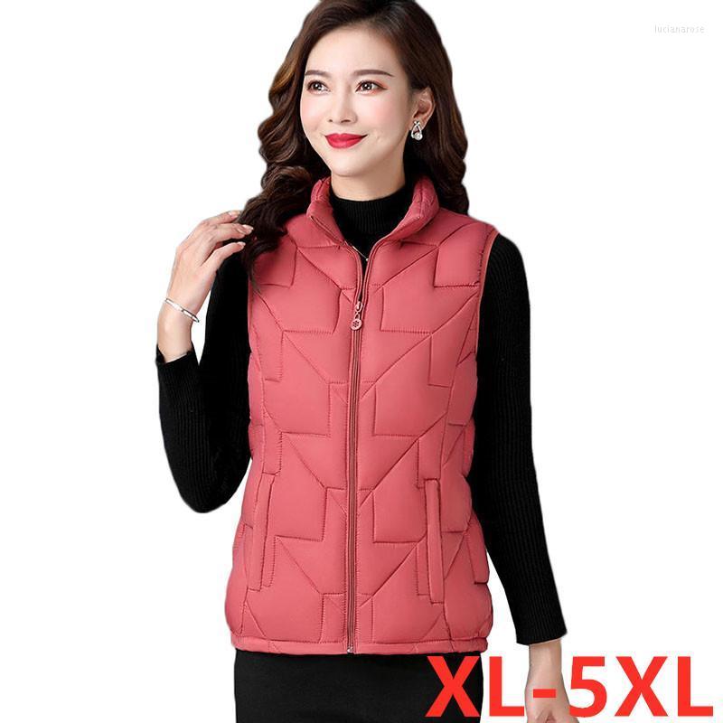 

Women's Vests Winter Warm Vest Jacket Black Stand Collar Sleeveless Short Cotton Padded Female Waistcoat Tops 5XL Luci22, Green