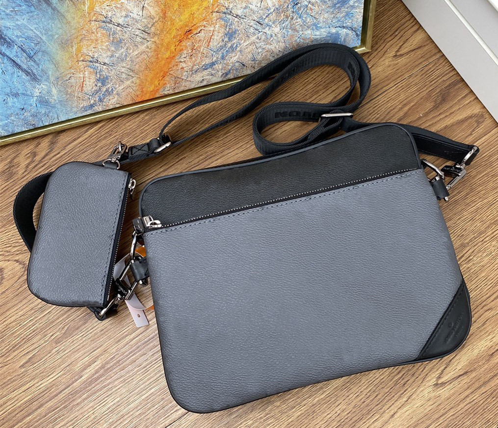 

2022 Handbags Men Leather Shoulder Bag 3 Piece Business Messenger Bags Purse Top TRIO Handbag Men Tote Clutch M69443, Customize