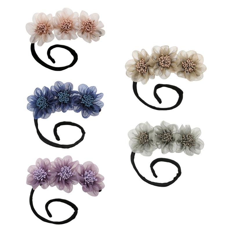 

Headpieces Women Summer Classy Deft Bun Maker Hair Bands Headband Hairstyles Making Easy To UseHeadpieces
