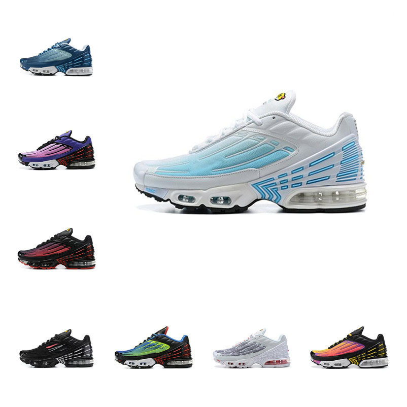 Max Coussin Chaussures de course Tn Plus 3 III Original Hommes Femmes Triple Noir Blanc Laser Bleu Hyper Rainbow Violet Nébuleuse Supernova Hyper