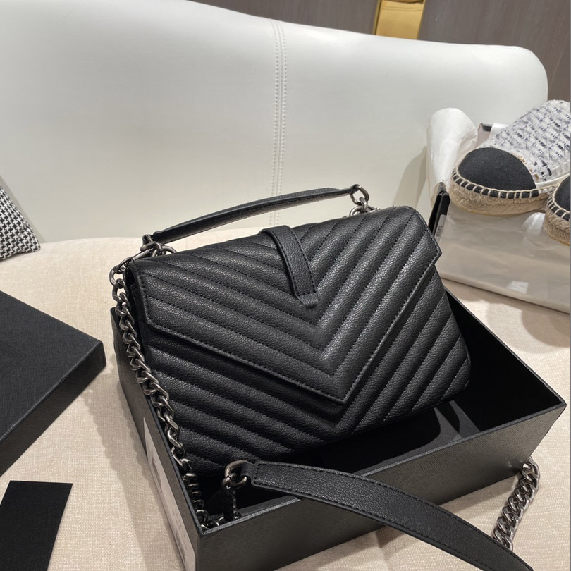 

Classic women designer bag Medium cross body Pack high quality leather handbags V shaped quilting messenger bag woman envelope tote Ladies luxury shoulder bags, Size25cm