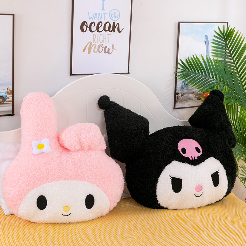 

2022  Stuffed Animals Cartoon plush toys INS cute Imitation Wholesale dolls Lovely kuromi pillows for good luck, As pic