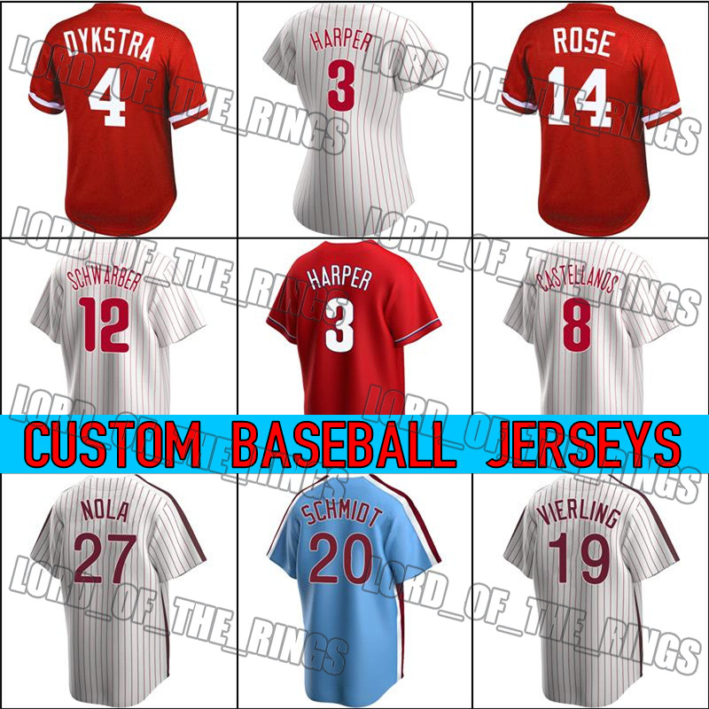 

Bryce 3 Baseball Harper Jersey Nick Castellanos Rhys Hoskins Kyle Schwarber Jerseys Aaron Nola Jean Segura JT Realmuto Didi Gregorius Matt Vierling Bryson Stott, Man custom size m-xxxl