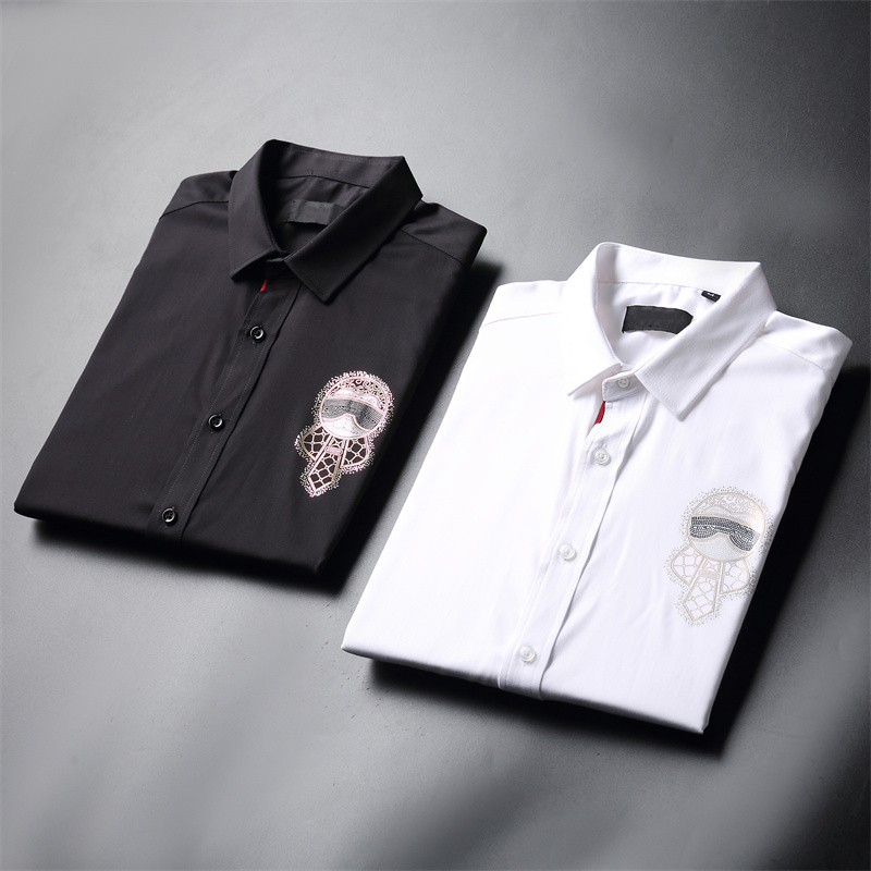 Chemises de créateurs de luxe pour hommes, mode géométrique à carreaux, poche hawaïenne décontractée, coupe cintrée, robe à manches longues, Shir