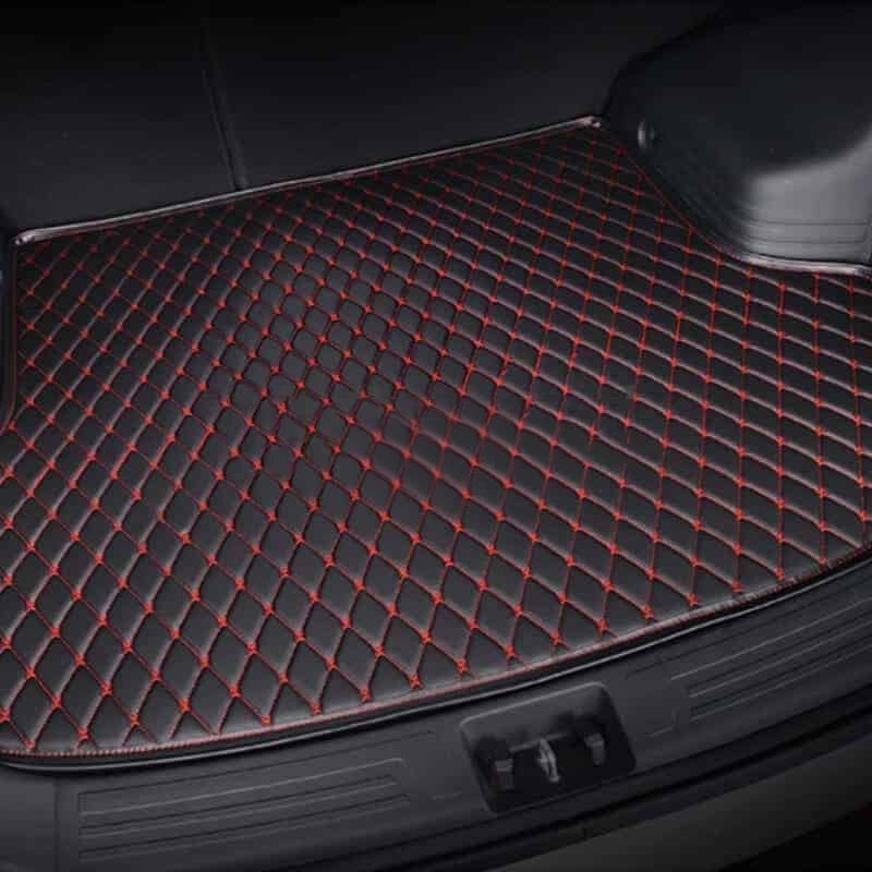 

Custom Leather Car Trunk Mats For Hyundai Kona Electric Palisade Veloster Sonata Elantra Santa Fe Accent Car Carpets Covers