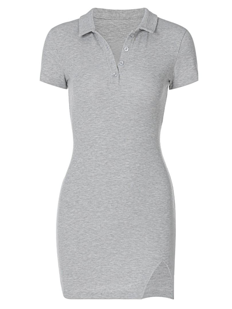 

2022 Short Sleeve Slit Sexy Mini Dress Summer Women Fashion Streetwear Outfits Cute Solid Y2K Party Clothing, Black