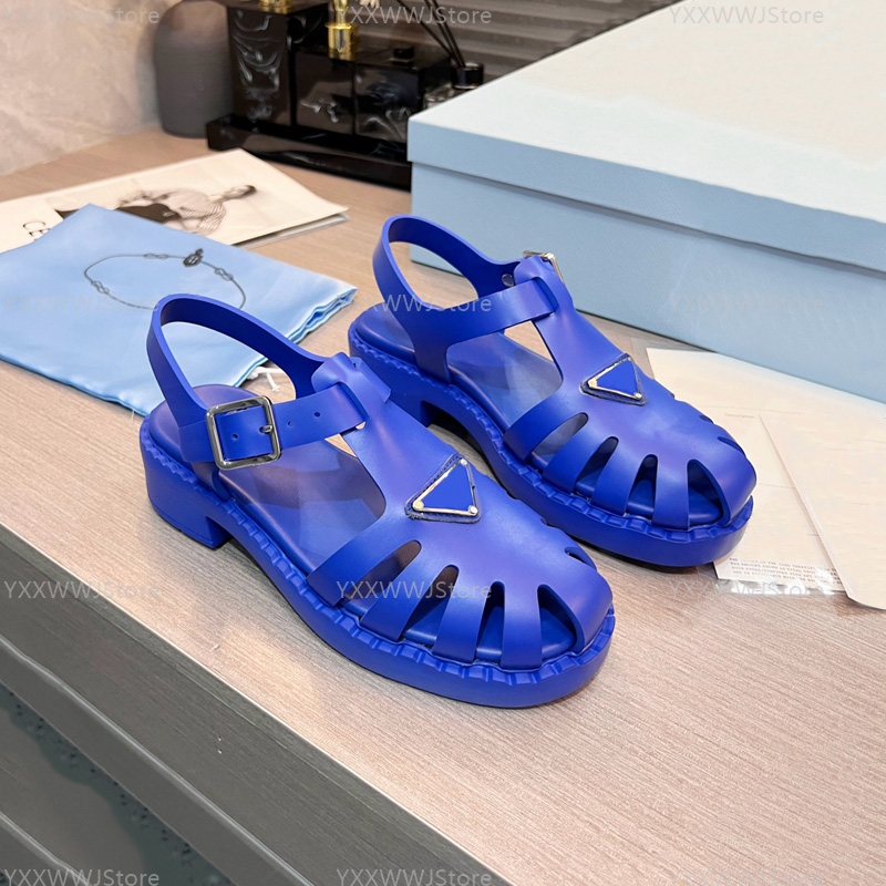 

Sporty Foam Rubber Sandals Woman Chunky Monobloc Sole Beach Footwear Black White Blue Notched Embossed Rubber Welt Womens Platform Heels Sandal Slipper