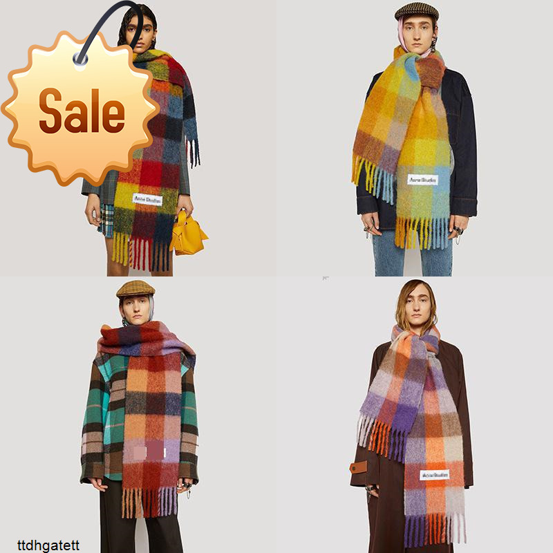 

Ac Studios Men and Women General Style Imitation Cashmere Scarf Designer Acne Blanket Plaid Tzitzit h44