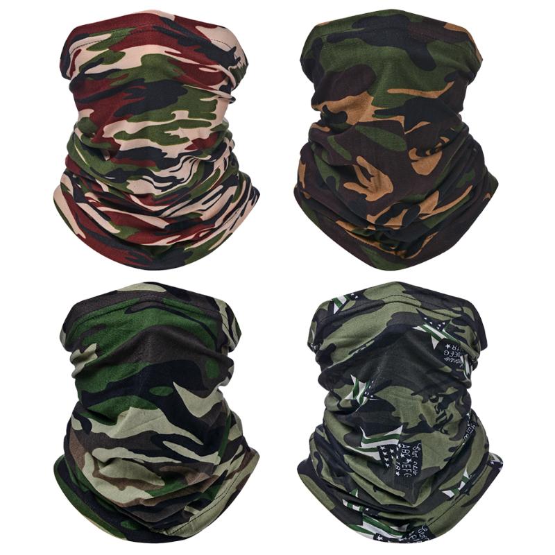 

Bandanas Military Tactical Bandana Summer Face Scarves Polyester Camo Anti-UV Windproof Soft Neck Gaiter Cover For Men WomenBandanas