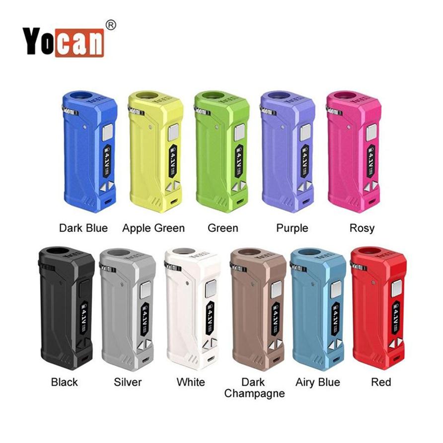 

1PC Original Yocan Uni Pro Mod 650mAh VV Preheat Battery with LED Adjustable Size for Thick Oil Vape Cartridges Wax Concentrate At2940