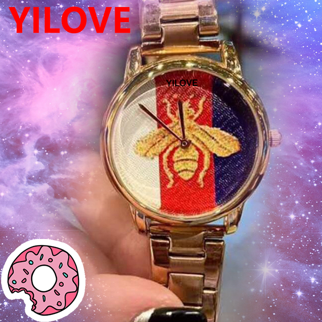 

Factory Bee Women's Quartz Battery Watch 37mm High Quality Luxury 316L Stainless Steel Clock Couple High End Super Bright Gift Wristwatch, As pic