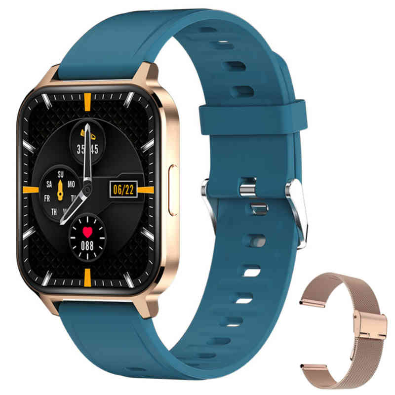 

2022 New Smartwatch for iPhone 12 Xiaomi Redmi Phone IP68 Waterproof Men Sport Fitness Tracker Women Smart Watch Clock fly 5, Gold
