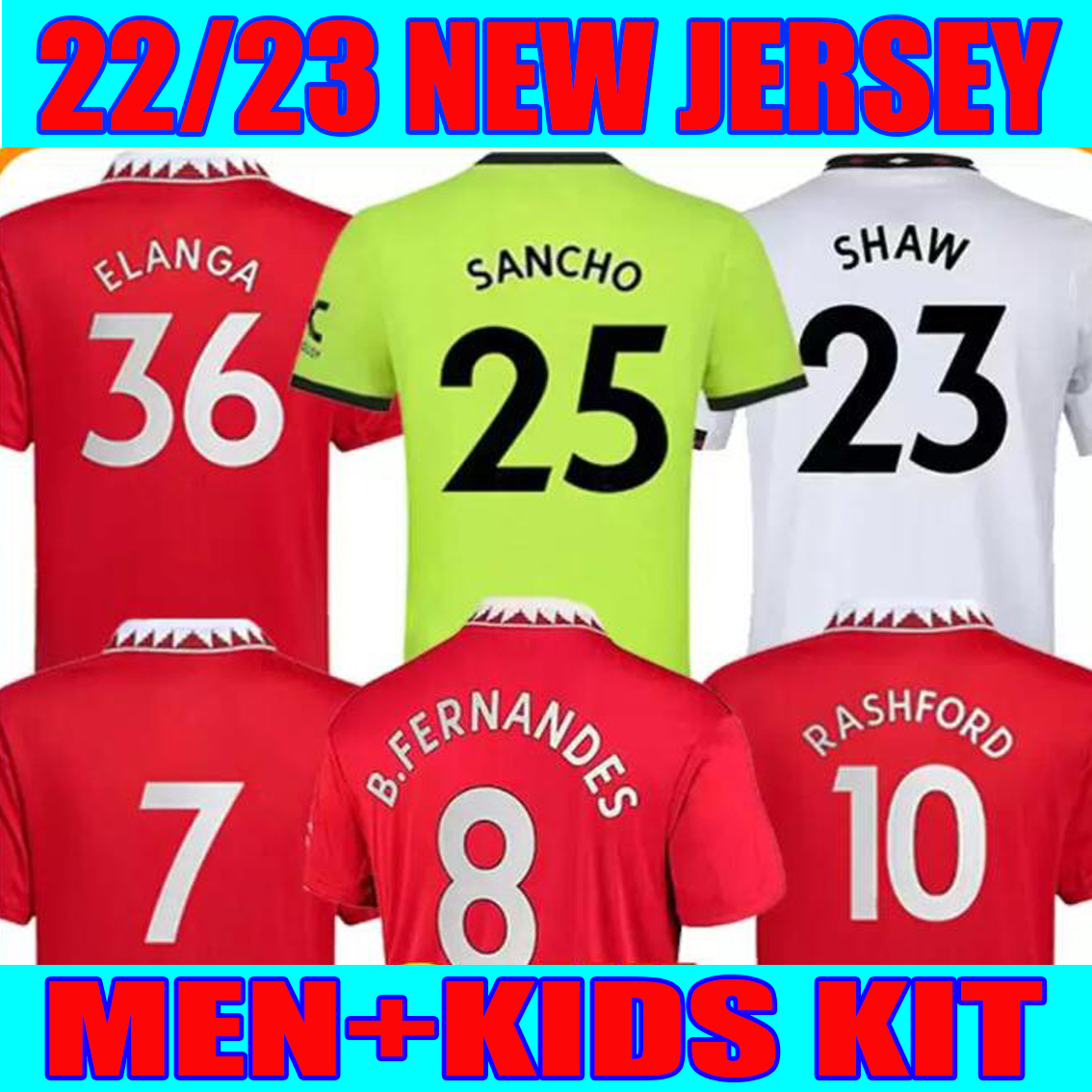 

fans player version SANCHO 22 23 soccer jerseys RASHFORD MAN SHAW 2022 2023 football shirt UTD POGBA CAVANI BRUNO FERNANDES men kids kit VARANE FRED GREENWOOD ELANGA, 22 23 away kids