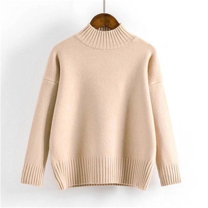 

Casual Turtleneck Pullover Sweater Women Sweater Autumn Winter Black Women's Long Sleeve Pullover Elegant Female Sweater 201204