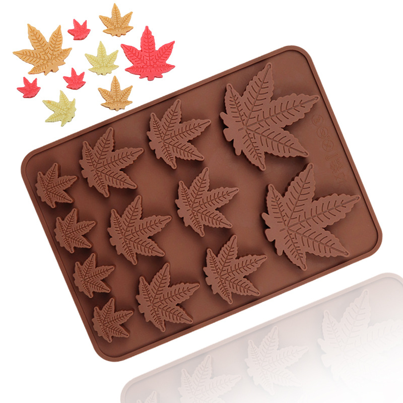 

Baking Moulds DIY Molds Size Maple Leaf Biscuit Jelly Mold Silicone Chocolate Mold
