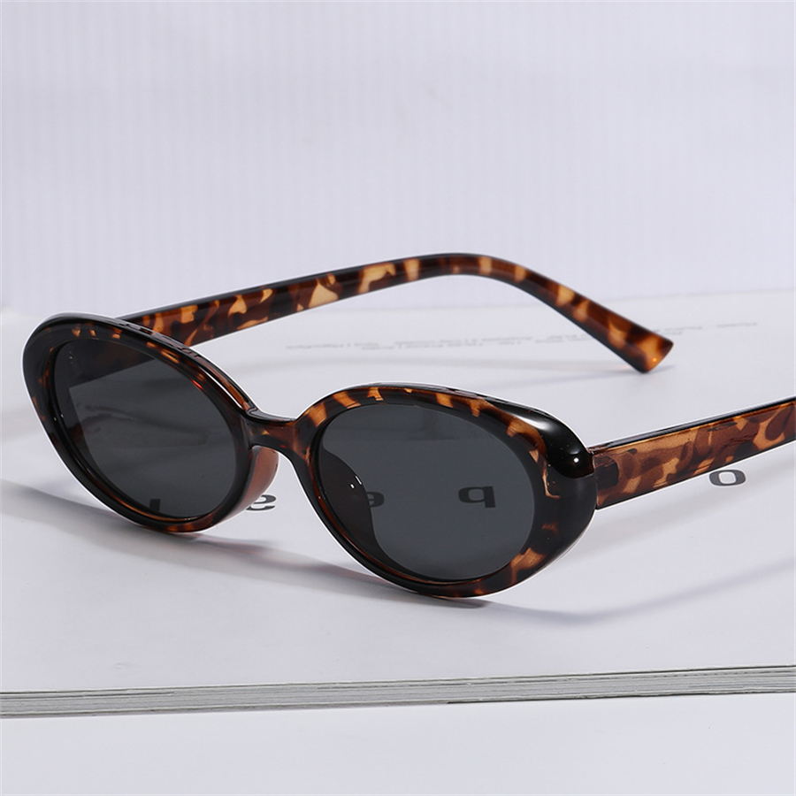 Lunettes de soleil à petite monture pour hommes et femmes, Protection UV, rétro, personnalité, mode, cadre ovale, 2022