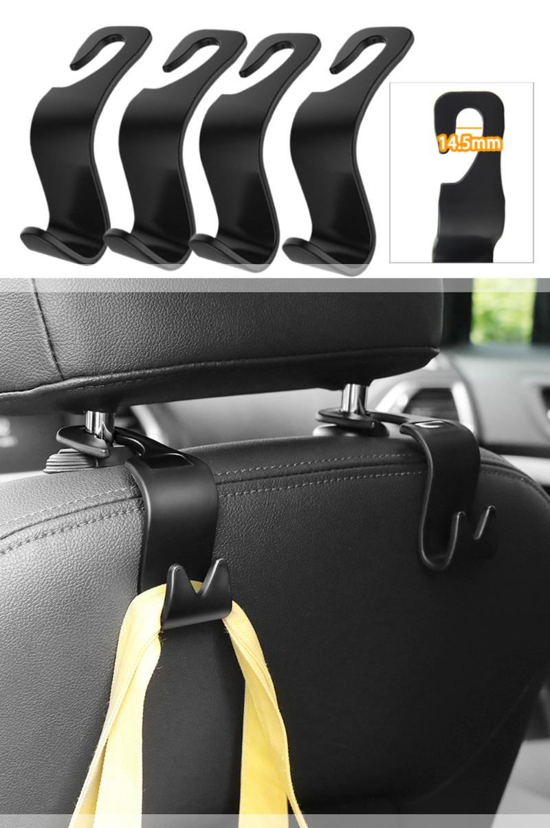 

Interior Decorations 1/2/4 PCS Car Seat Headrest Hook For Holder Handbag Wallet Clothes CoatsInterior