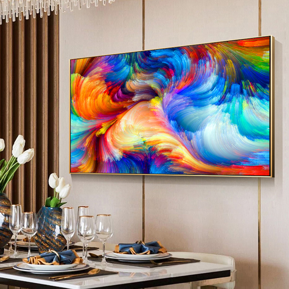 

ART Abstract Colorful Pictures Canvas Painting Quadro Flower Posters Prints Wall Art For Living Room Home Decorative Paintings
