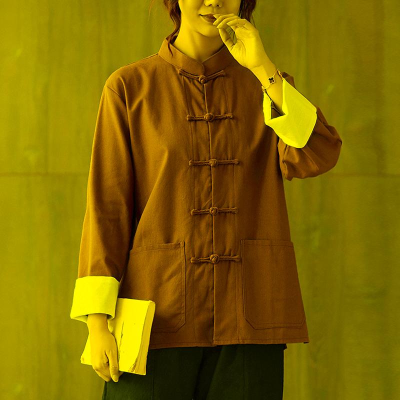 

Ethnic Clothing Tang Suit Linen Top Chinese Collar Cardigan Style Shirt Loose Women Hanfu Cotton Vintage Traditional BlouseEthnic ClothingEt