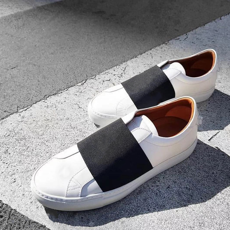 

2021 Urban Street Webbing Sneakers Designer Shoes White Leather Trainers Low Top Slip on Men Women Casual shoe With Box 10 colors NO68, Color 4