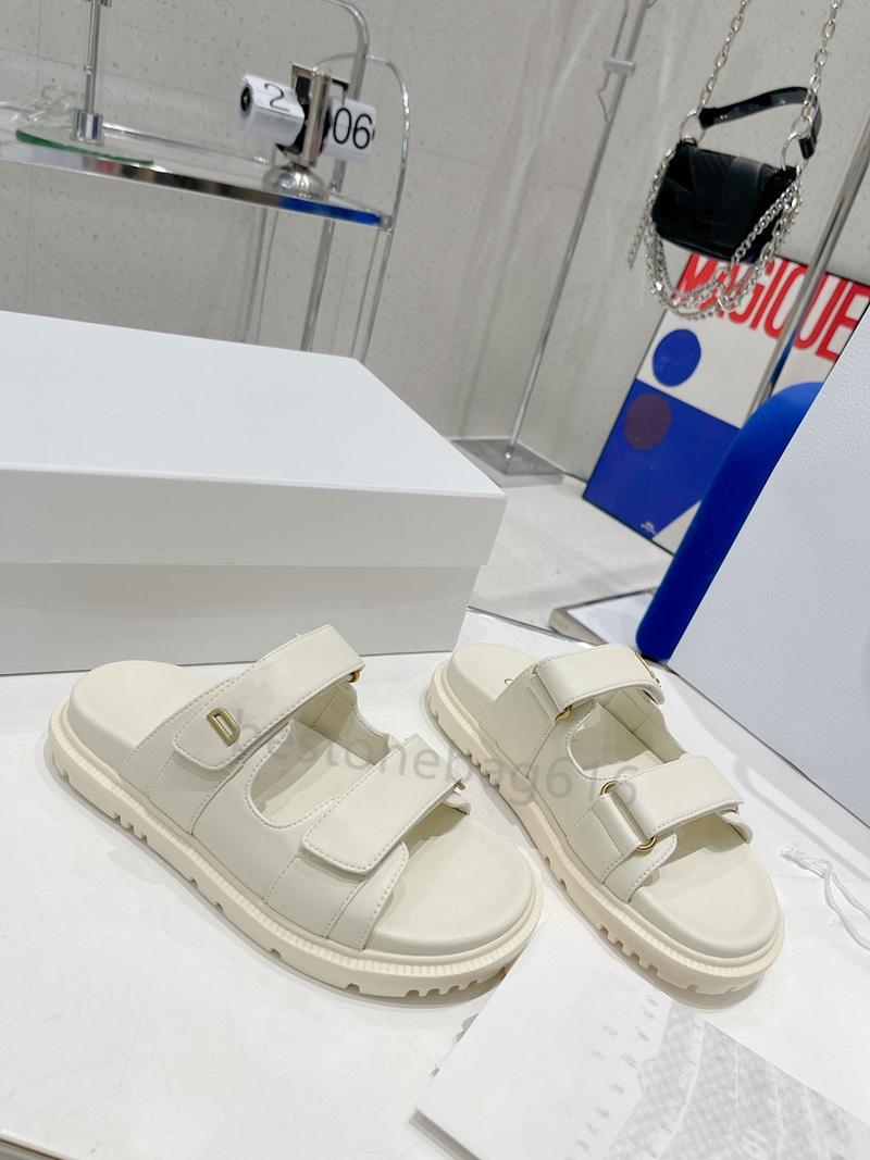 

Act Slippers Slides Designer Womans Shoes Velcro Sliders Sandal Genuine Leather D Casual Slide Slipper Outdoor Shoe Comfy Platform Slippers