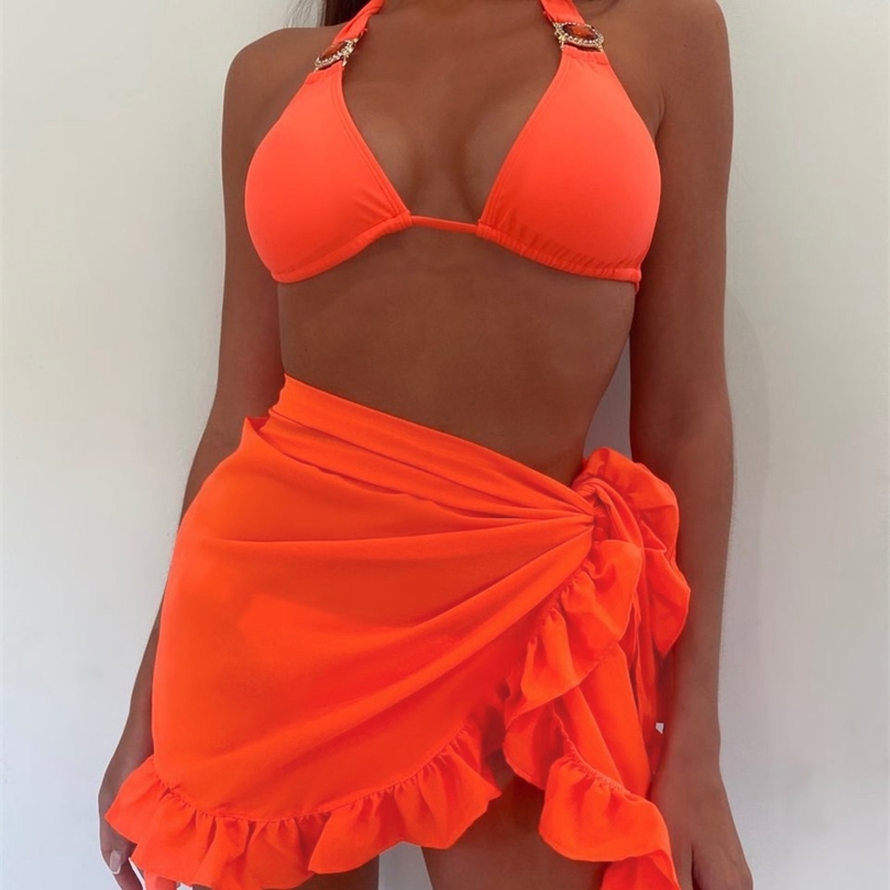 

Bikini Women Sarong Pareo Beach outing Sexy Wrap Kaftan Skirts Swimsuit CoverUps Chiffon Swimwear 220616, As shown picture