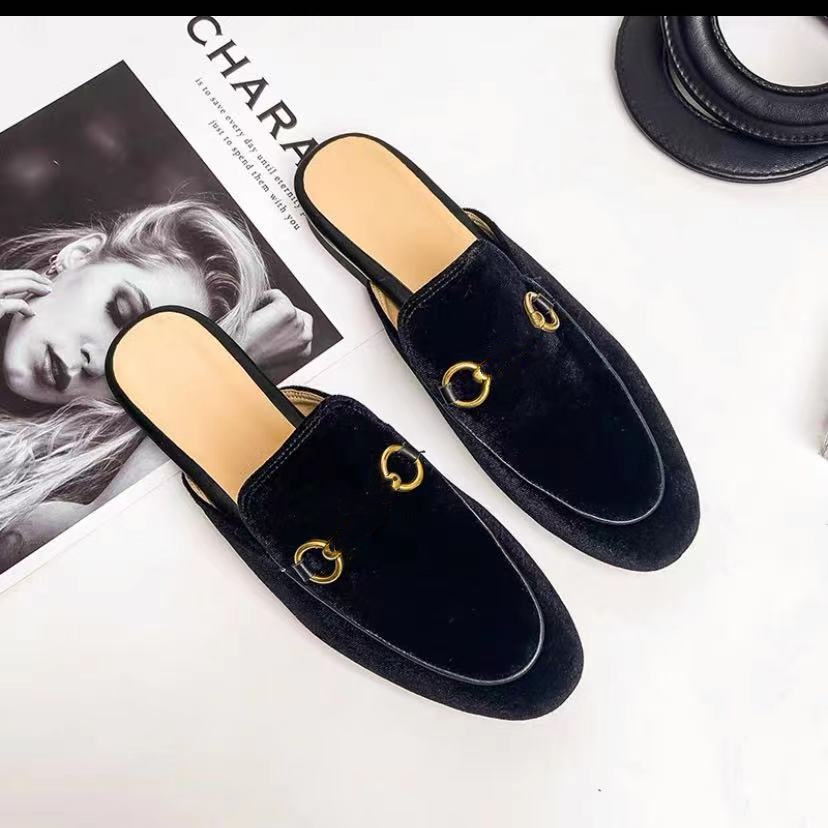 

Designer Sandals Animal Pattern Casual Metal Flannel Lightweight Fashion Leather Sandals Men Women Shoes