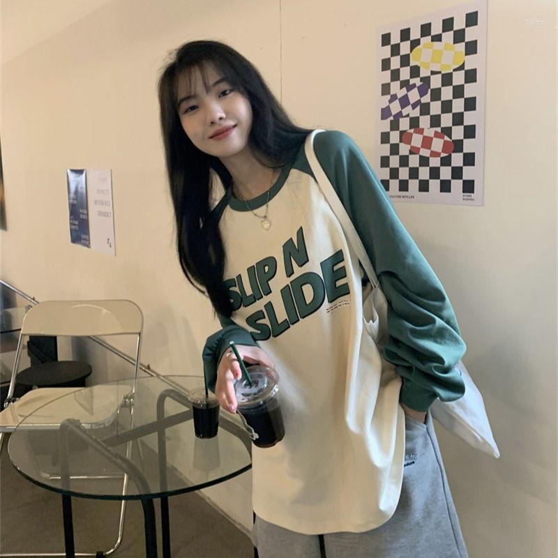 

Women' Hoodies & Sweatshirts Sweatshirt Women Long Sleeve Mid-length 2022 Spring Autumn Loose Casual Letter Print ClothesWomen, Brown