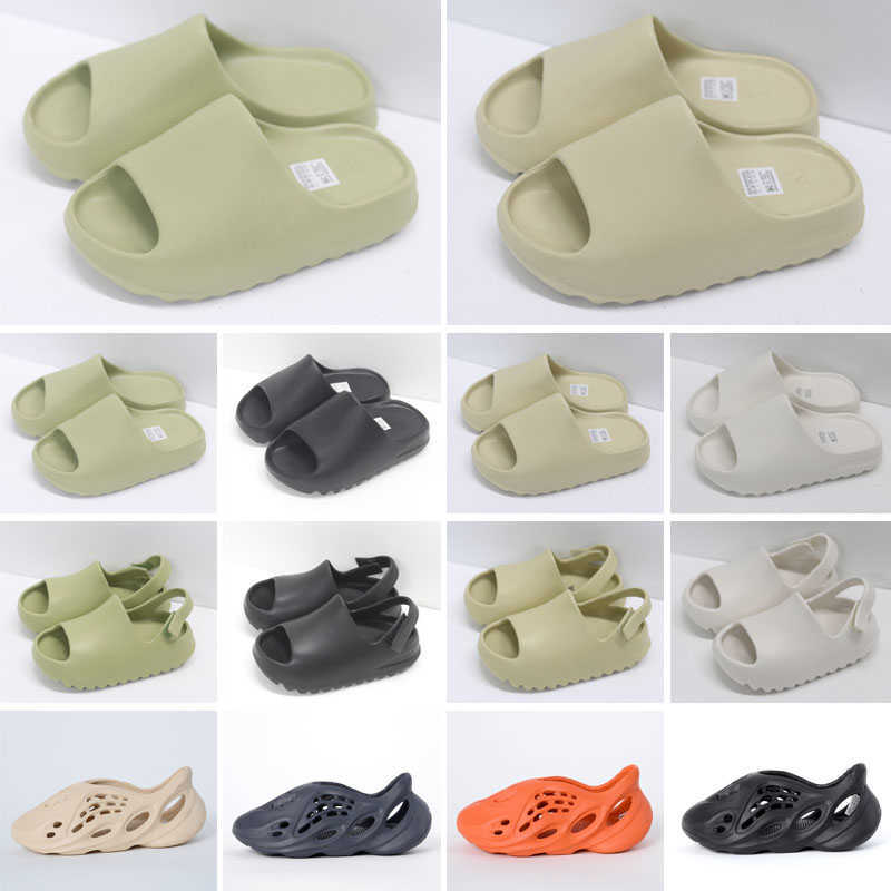 

Fashion Summer sandal Children shoes boy girl youth kid Kany wes Slide Desert Sand Beach slipper foam runner Bone, Color 10