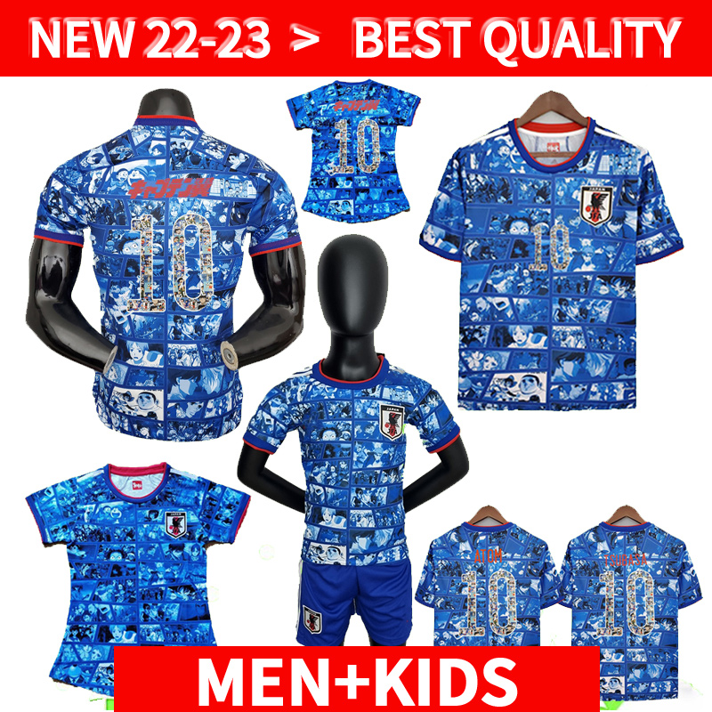 

Player Version Fans Edition Japan 22 23 Soccer Jersey women Cartoon Captain TSUBASA 2022 2023 ATOM girls Japanese Football Shirt HONDA KAGAWO KAZAKI men set kids kit, Kids size 16-28