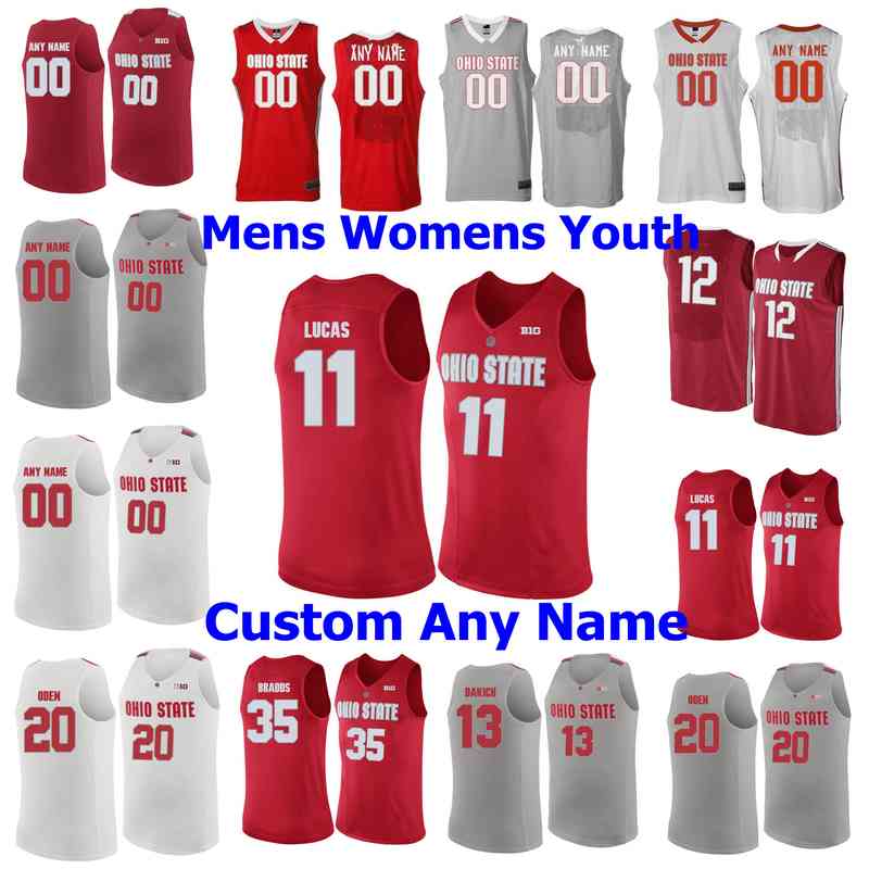 

Ohio State Buckeyes Jerseys Luther Muhammad Jersey Justin Ahrens D.J. Carton Ibrahima Diallo rare College Basketball Jerseys Custom Stitched, Youth white