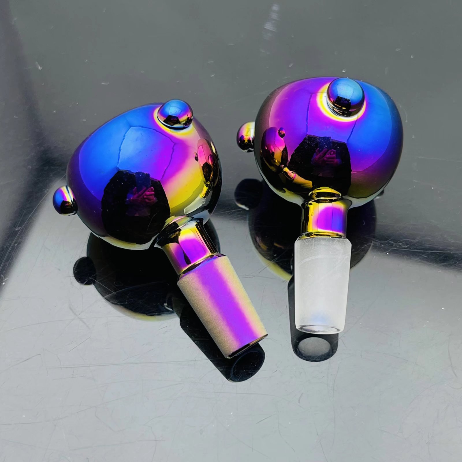 

Pipe new European and American colorful glass pipe bulb adapter