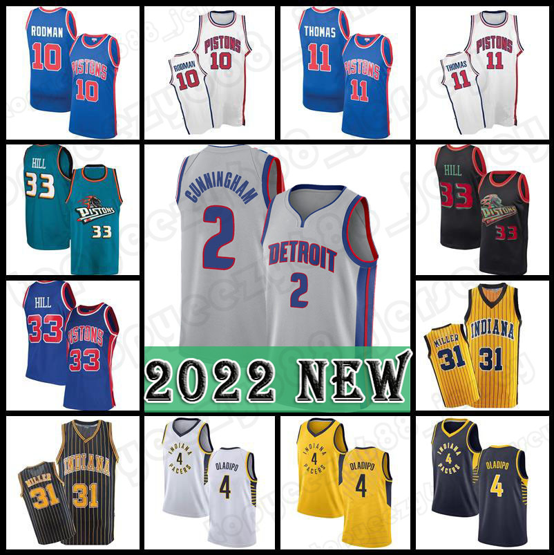 

2021 Draft Cade 2 Cunningham Detroit''Pistons''Basketball Jerseys Russell 0 Westbrook Grant 33 Hill Isiah 11 Thomas Dennis 10 Rodman Laker''Mens, Men jersey