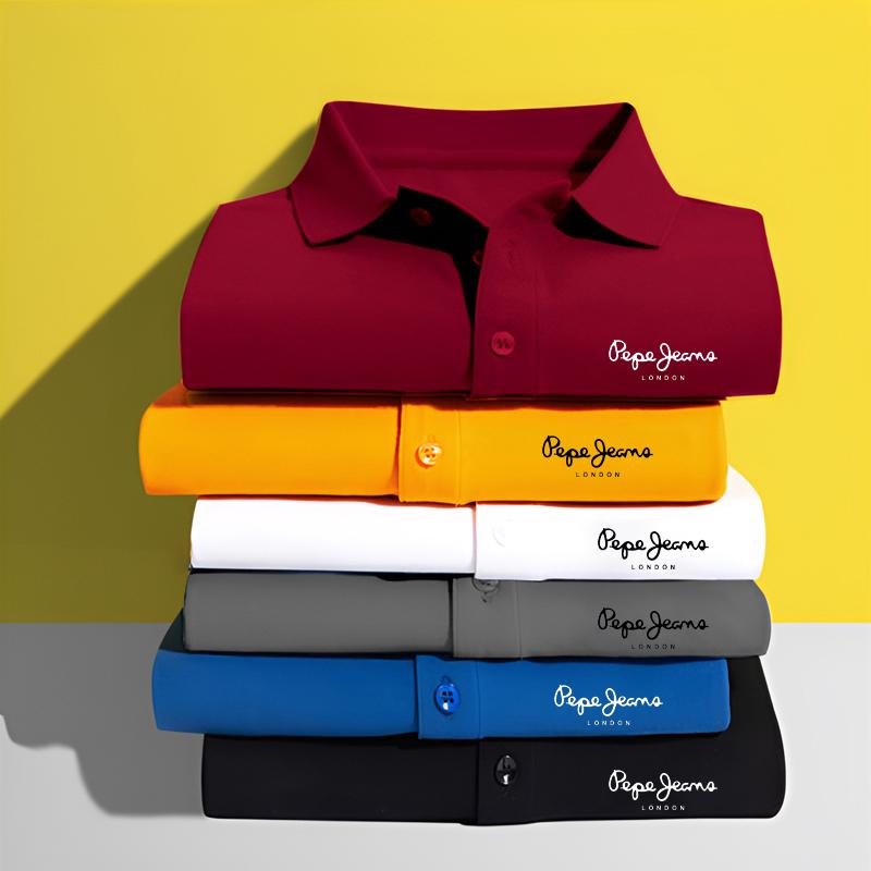 

Men's Polos Summer Men's Sport Shirt Quick Dry Breathable Golf Luxury Print Short Sleeve Tops Man Casual T-Shirts Business TeesMen's Men, Orange