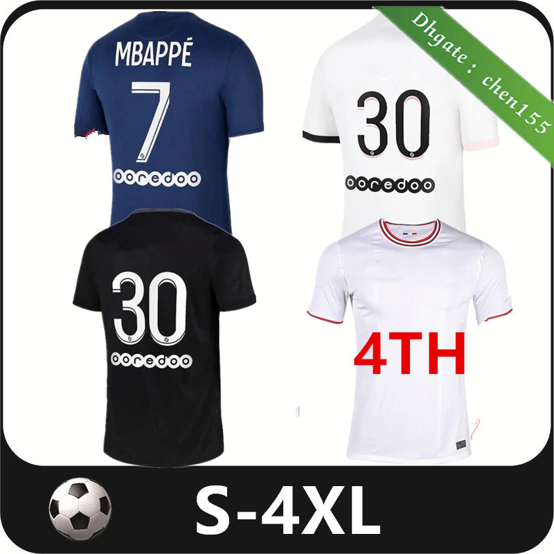 

MBAPPE HAKIMI PLAYER #30 soccer jersey SERGIO RAMOS 21 22 Maillots de football 2021 2022 MARQUINHOS VERRATTI pSGS men shirt uniforms enfants foot third 4TH size S-4XL
